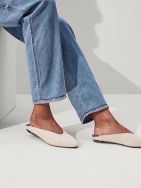 Rothy's Almond Demi Flat Mules in Vanilla Bean Size 11